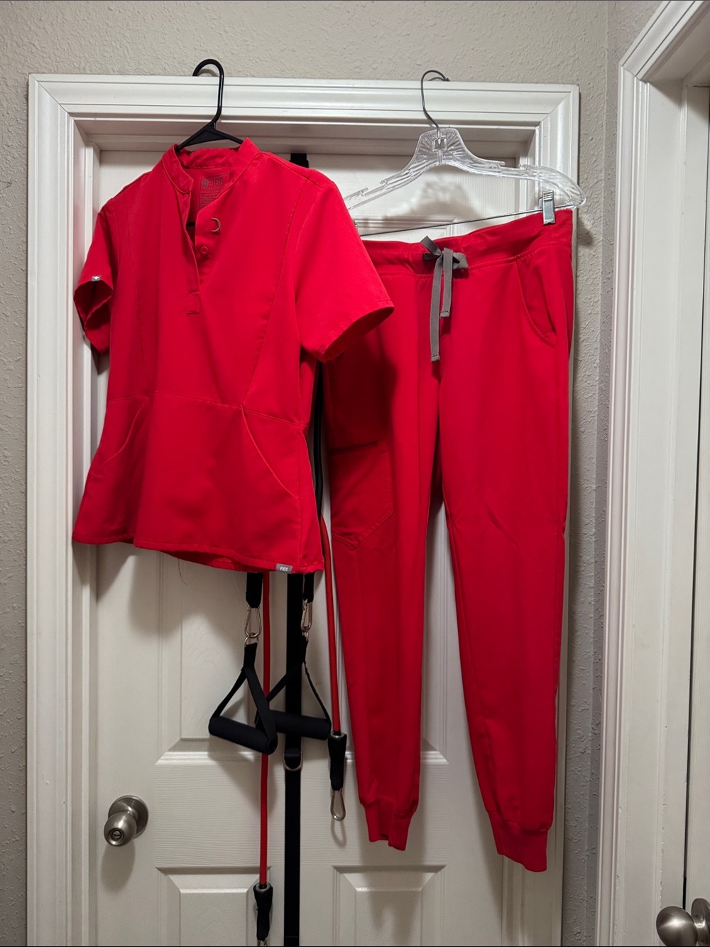 Figs Women’s Bright Red Jogger Scrub Pants